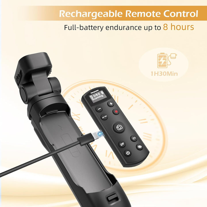 Kompatibel mit Sony Kameras Stativ - Mini-Stativ mit aufladbarer Fernbedienung mit Focus Zoom für So