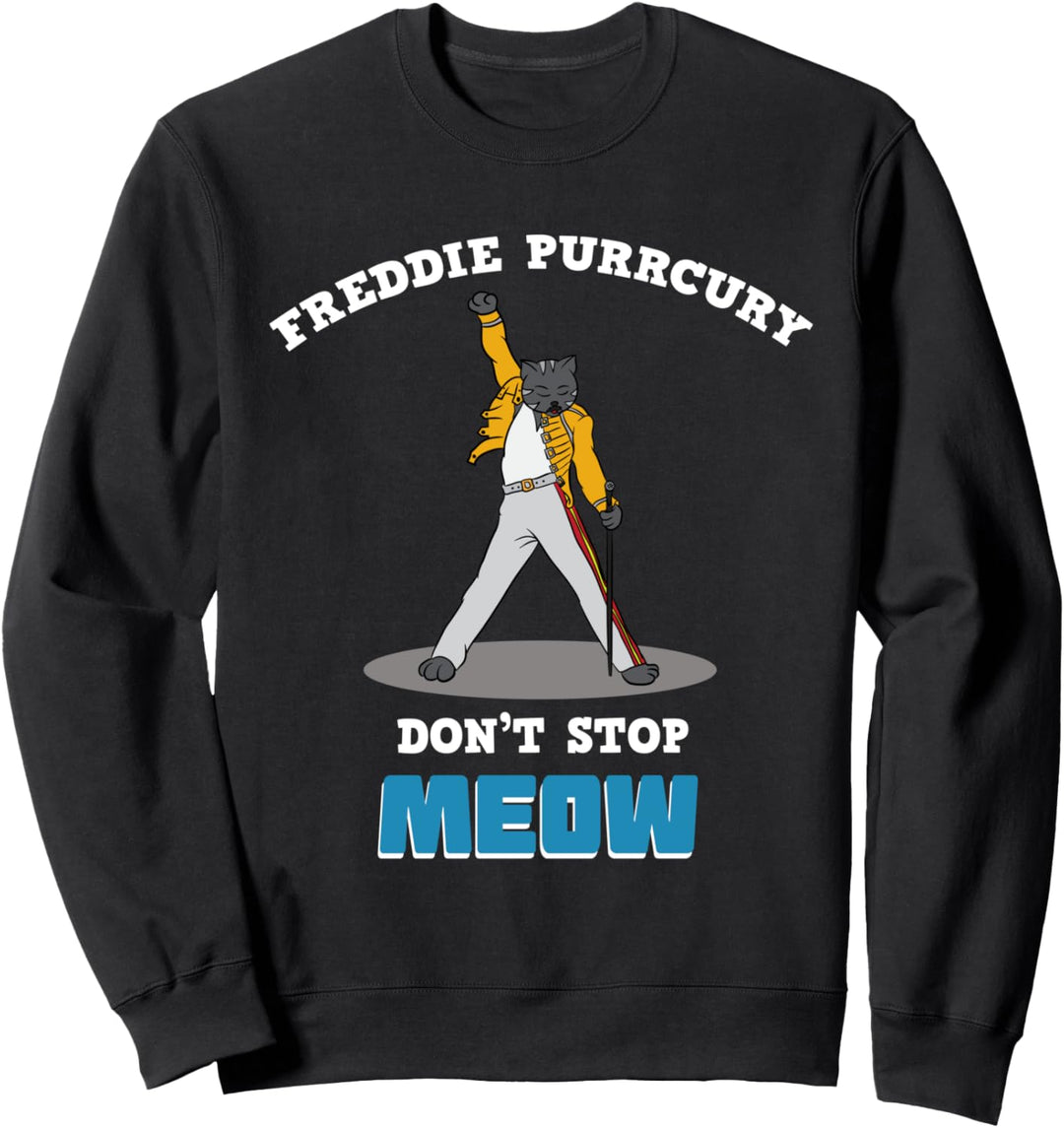 Lustiges Queen Meow Freddie Purrcury Geschenk für Sweatshirt