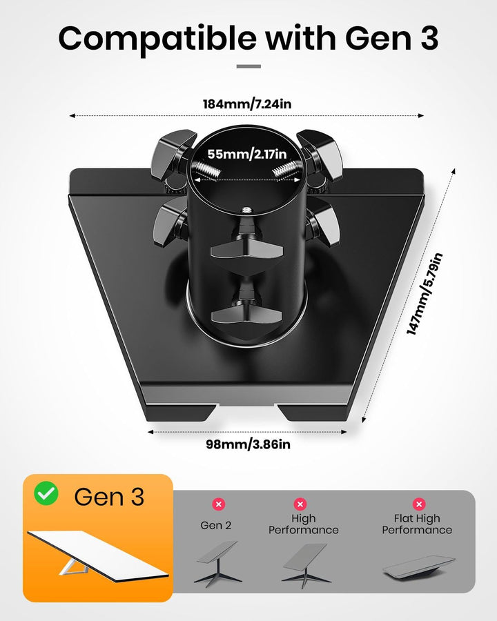 [Verbesserte Version] Starlink Gen 3 Rohradapter, Starlink Mast Halterung, Starlink V3 Montageplatte