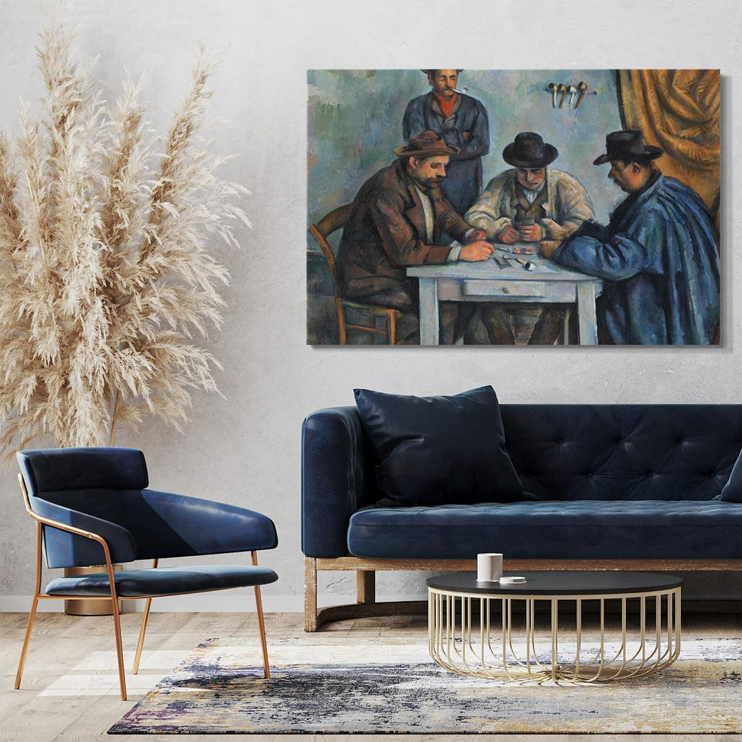 Printed Paintings Leinwand (80x60cm): Paul Cézanne - Die Kartenspieler 80x60 cm, 80x60 cm