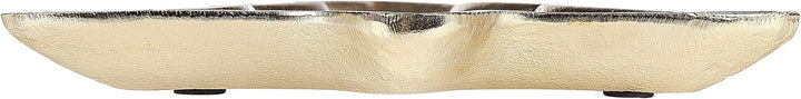Dekoschale Aluminium gold Weihnachtsbaum 2er Set Dekotablett Dekoration Durian