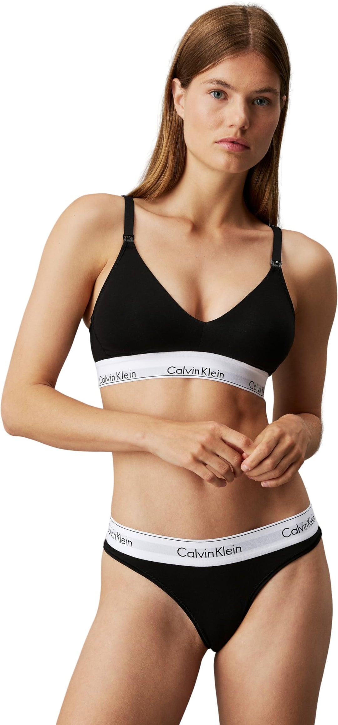 Calvin Klein Damen Brazilian Slip Baumwolle mit Stretch S Schwarz (Black), S Schwarz (Black)