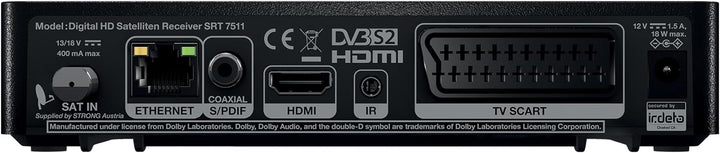 STRONG SRT 7511 Digitaler HD Satelliten Receiver für ORF inklusive Karte (simpliTV), DVB-S2 Full HD