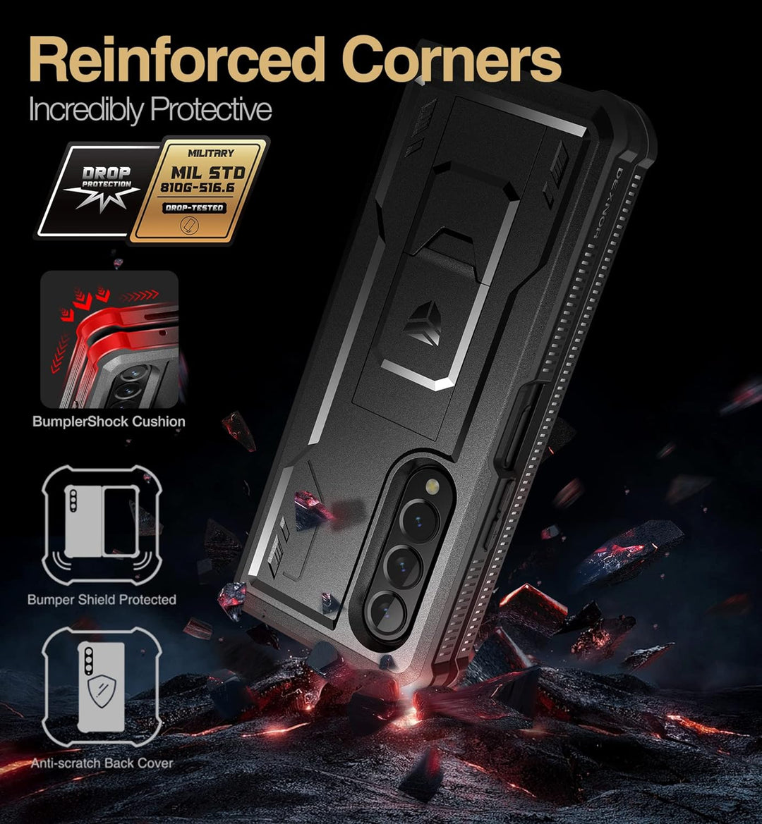 Dexnor für Samsung Galaxy Z Fold 4 5G Hülle, Full-Body Dual Layer Rugged Fall mit eingebautem Displa