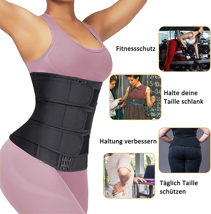 Gotoly Bauchweggürtel Fitness Gürtel Schwitzgürtel Taillenmieder Verstellbarer Neopren Sauna Schweis