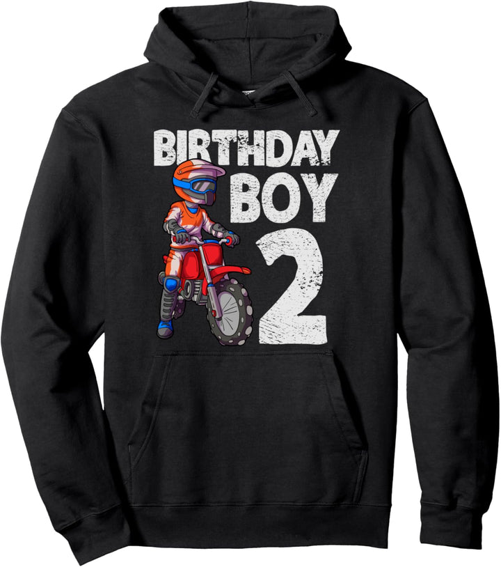 Motocross 2. Geburtstag Kinder MX 2 Jahre alt Dirt Bike Pullover Hoodie