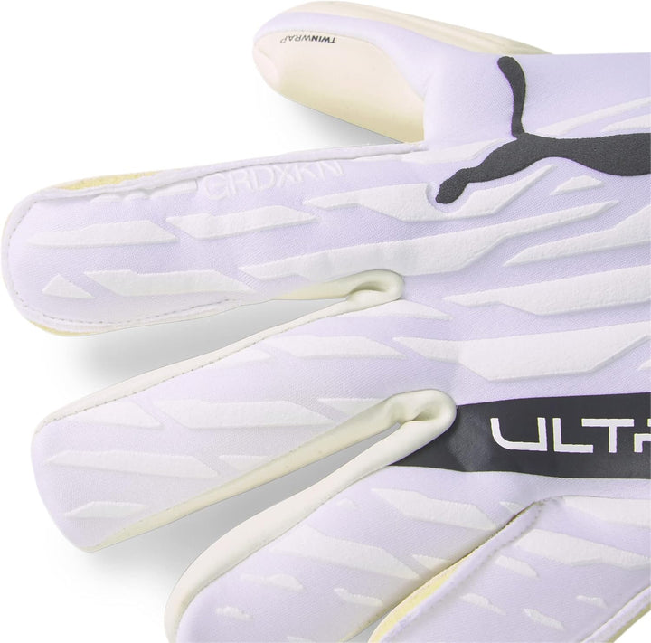 PUMA Ultra Grip 1 Hybrid Pro Torwarthandschuhe 7 Puma White-Puma Black-Ocean Dive-Deep Orchid-Yellow