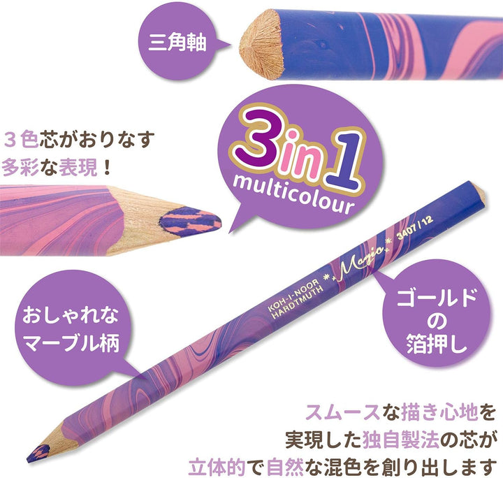 Koh-I-Noor Magic Jumbo Buntstifte, dreieckig, mehrfarbig, 24 Stück