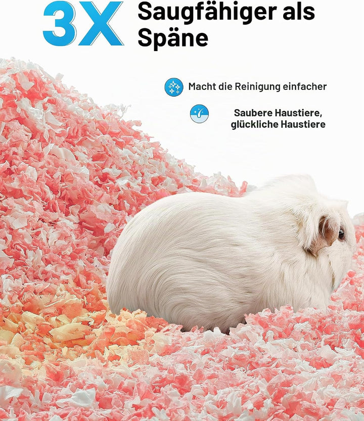 BUCATSTATE Hamster Streu 101L, Papier Einstreu für Kleintiere, Besonders Saugfähige &amp; 99,9% Staubfre