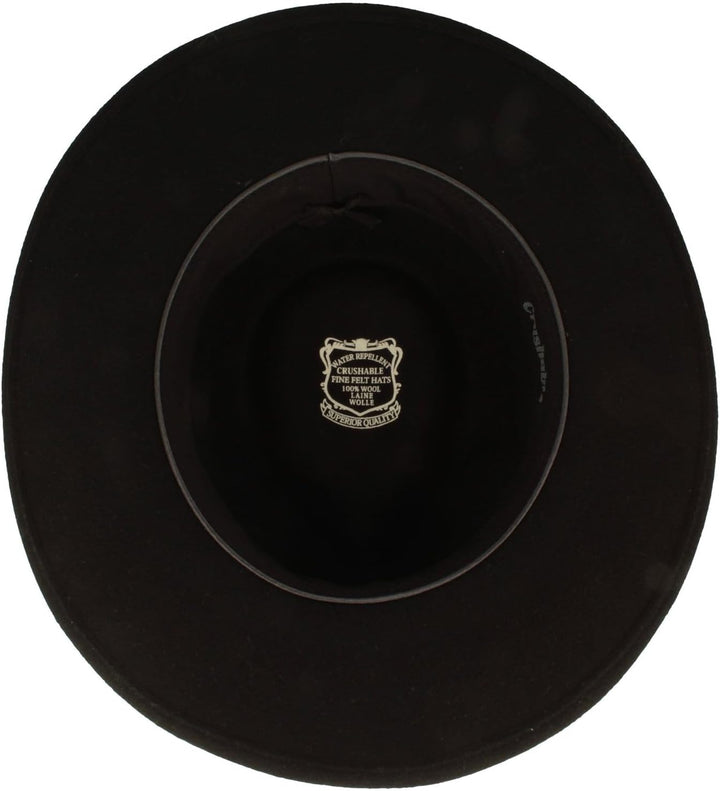 Breiter Rollbarer Outdoor Filzhut Trekkinghut 100% Wolle Hut Wasserabweisend Faltbar Ledergarnitur H