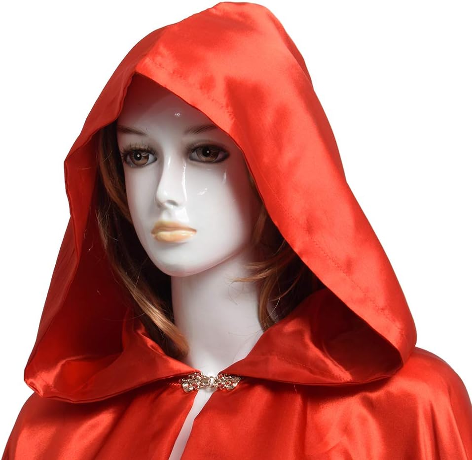 GRACEART Damen Cape Umhang Mit Kapuze Mittelalter Mantel Lang Halloween kostüm Für Hochzeit Braut Ab