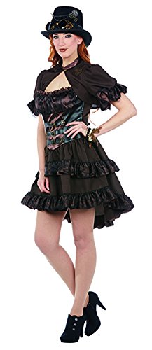 Rubie's 13205-40 Steampunk Minikleid Punk Kostüm für Damen, Multi-Colored