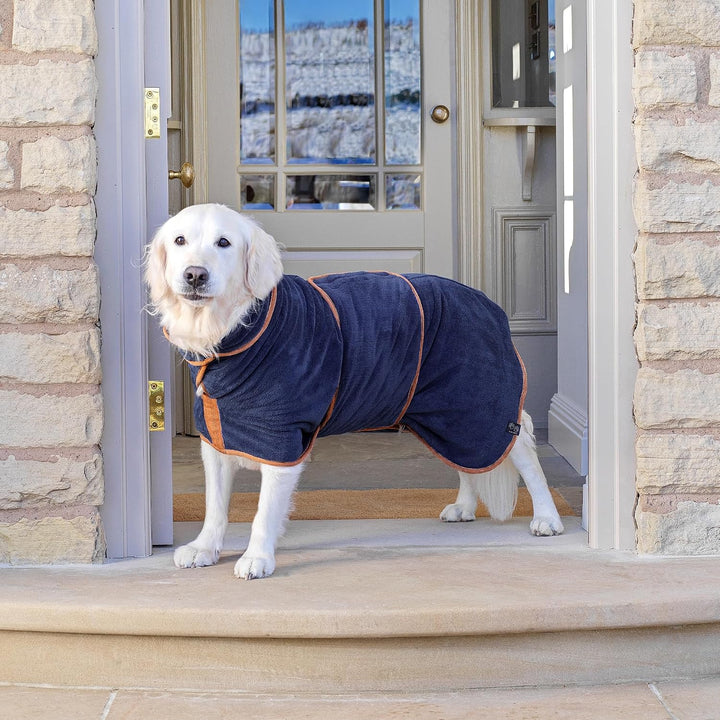 Lucky Paws® Luxuriöser Hundebademantel - Doppellagiger Bademantel Hund - Super saugfähiger Ultraweic