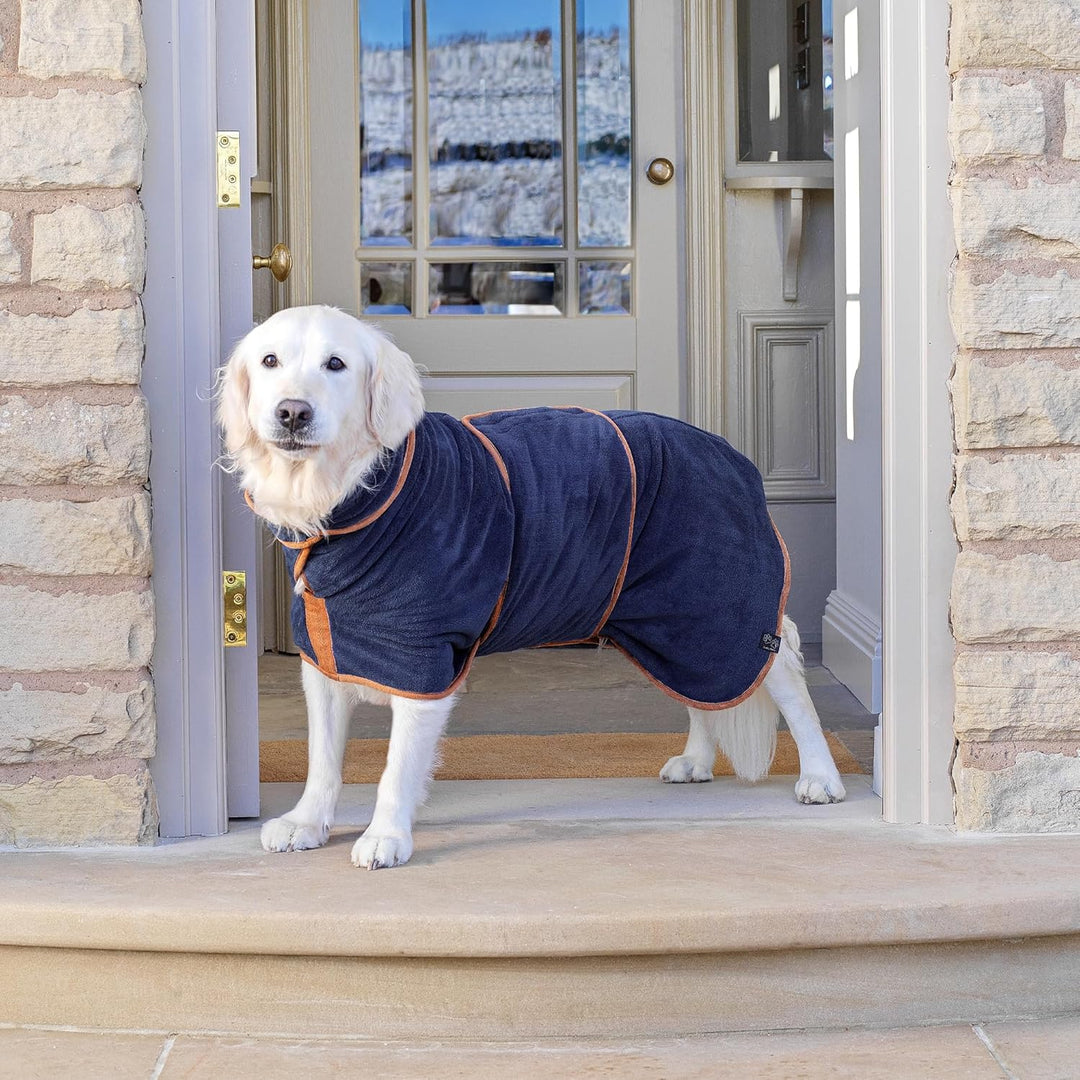 Lucky Paws® Luxuriöser Hundebademantel - Doppellagiger Bademantel Hund - Super saugfähiger Ultraweic