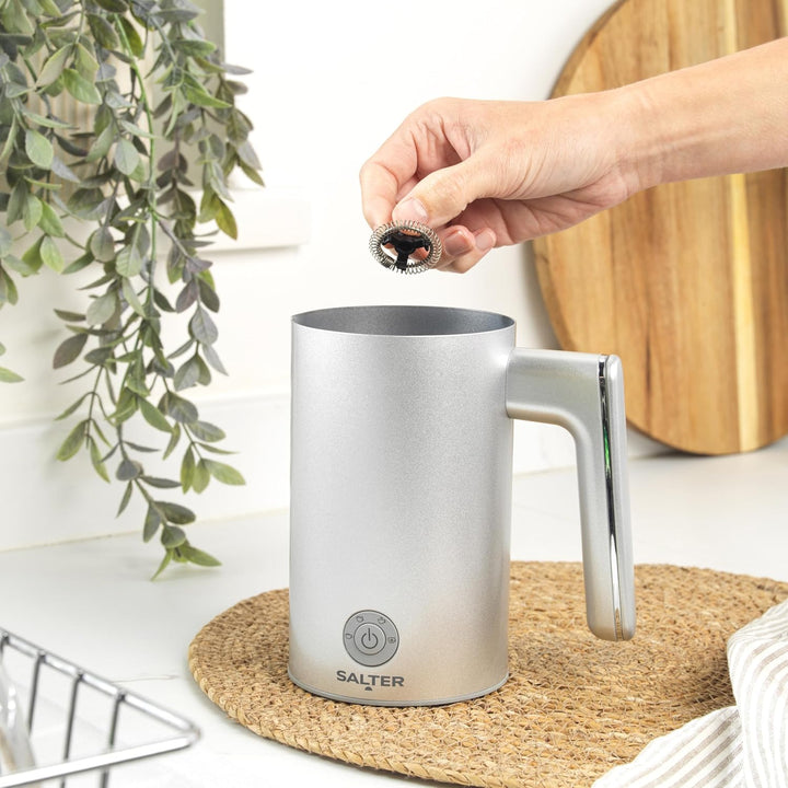 Salter EK6359MMSVDE Aspen Milchaufschäumer – 4 in 1 elektrischer Milchdampfer, heisser und kalter Mi