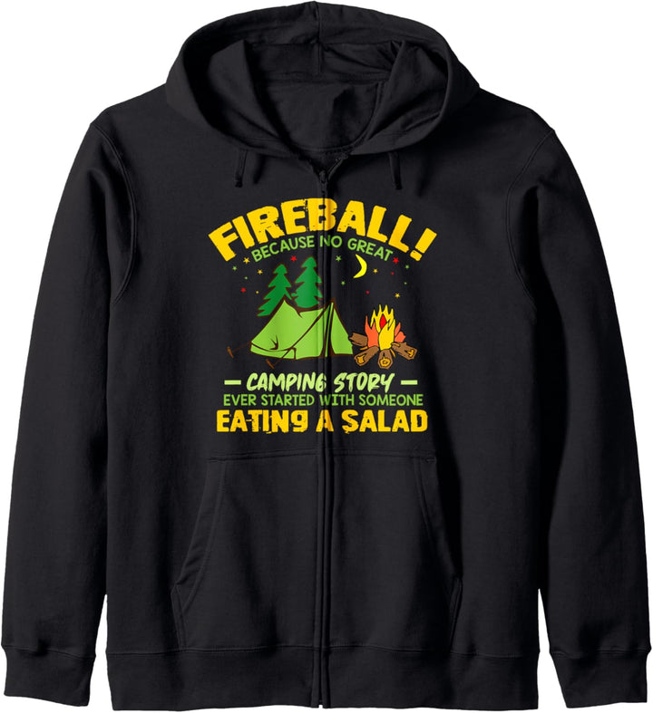 Fireball Funny Outdoor Camping Campfire Story Pun Saying Kapuzenjacke
