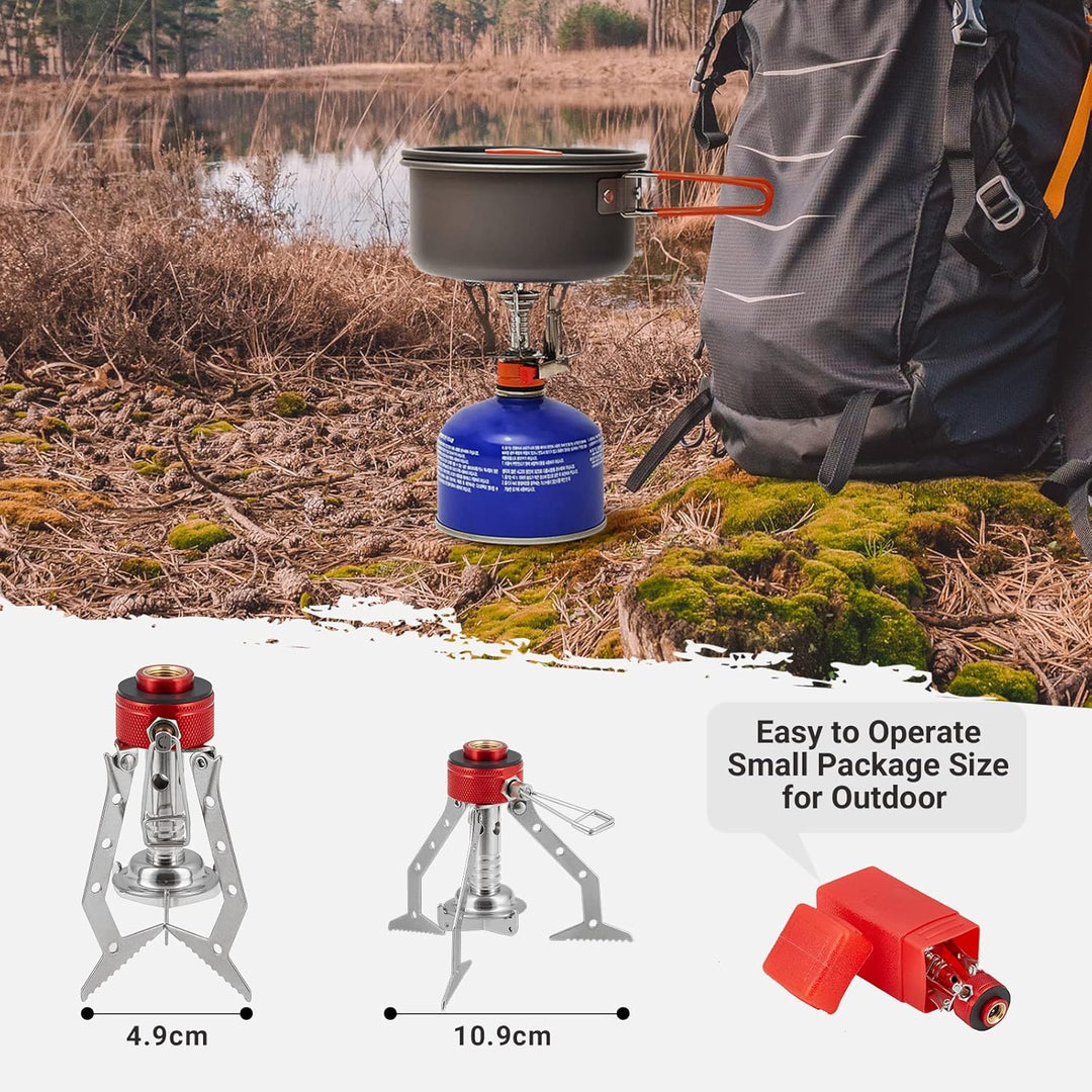 Bulin Camping Kochgeschirr Set,Outdoor Camping Kochset Aluminium,Camping Töpfe und Pfannen für 1-2-4