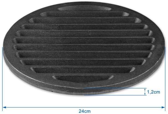 Grillrostprofi Ascherost - Feuerrost - Kohlerost - Kaminrost in Premium-Qualität, Gusseisen, rund, D