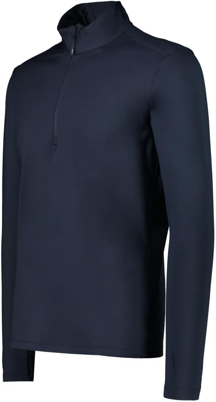 CMP Herren Softech Fleece Einfarbig Long Sleeve Shirt 48 Schwarz Blau, 48 Schwarz Blau