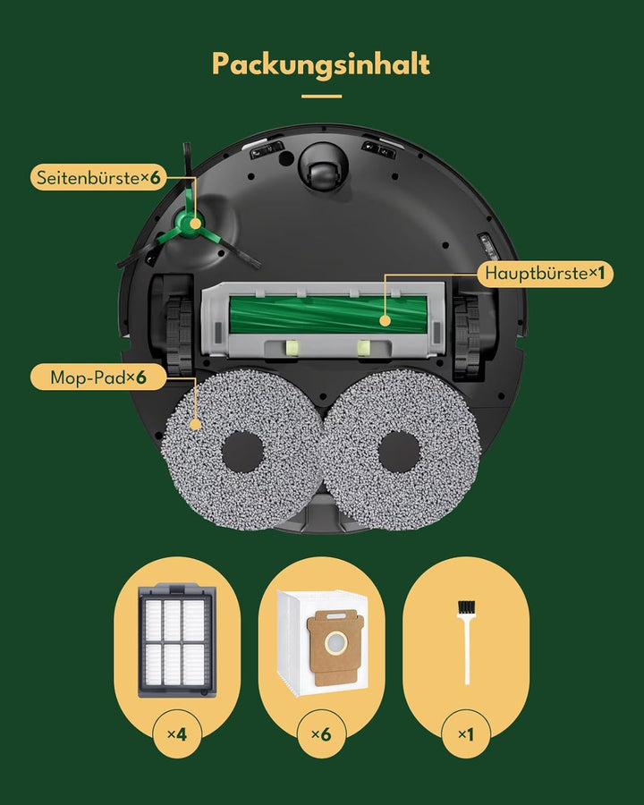 505 Combo Zubehör für iRobot Roomba Plus 405/505 Combo Robot Staubsauger, 24 Stück 405 Combo Ersatzt