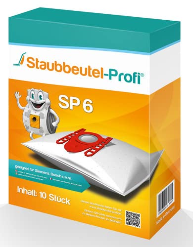 20 Staubsaugerbeutel geeignet für Siemens Z4.0 Z 4.0 Z3.0 Z 3.0, Made in Germany (SP6 mit Kunststoff
