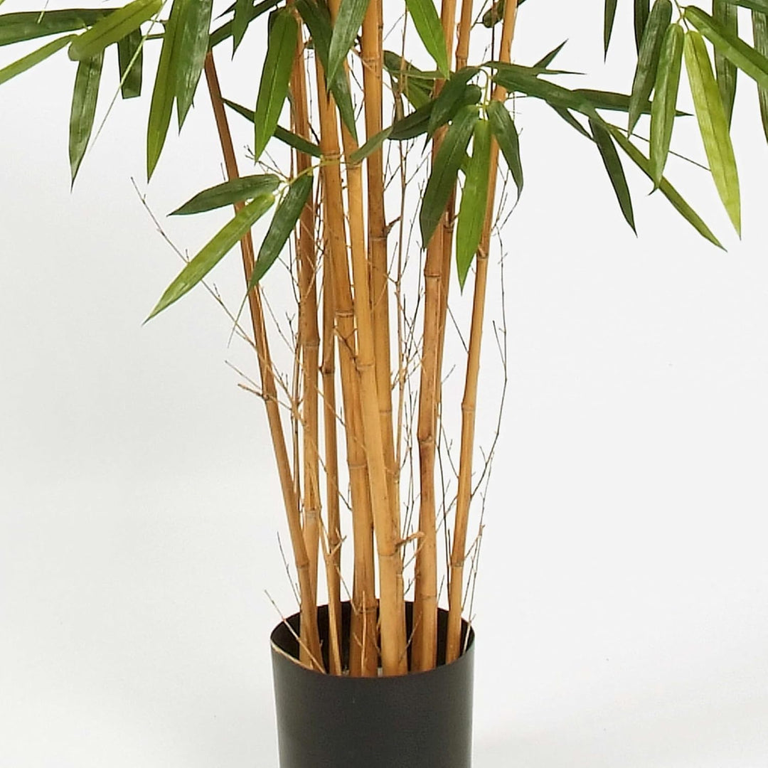 artplants.de Künstlicher XL Bambus FUDO, 1885 grosse Blätter, grün, 300cm - Kunst Bambus - Deko Pfla