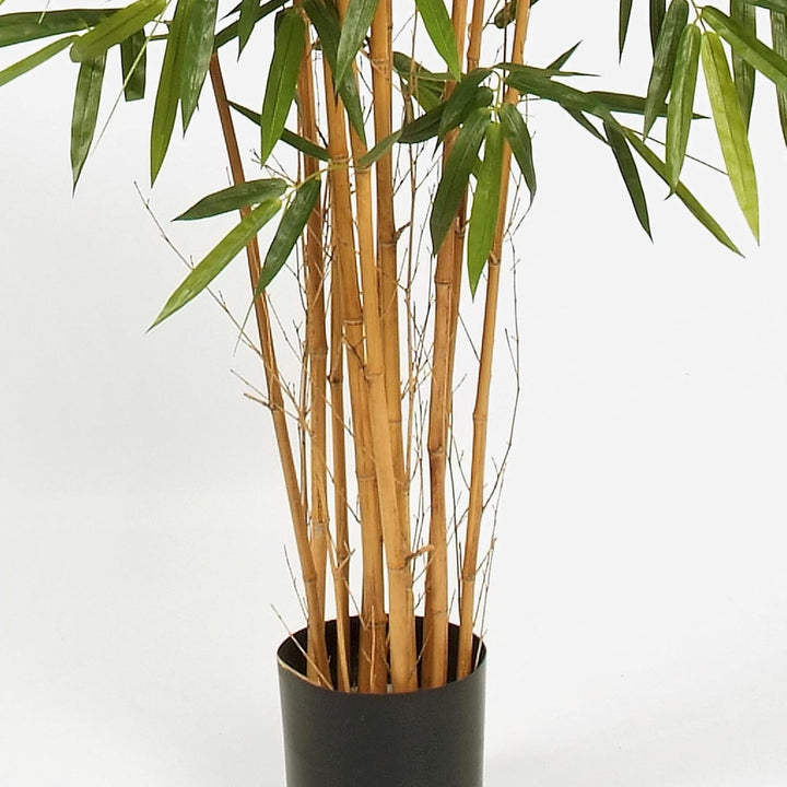 artplants.de Künstlicher XL Bambus FUDO, 1885 grosse Blätter, grün, 300cm - Kunst Bambus - Deko Pfla