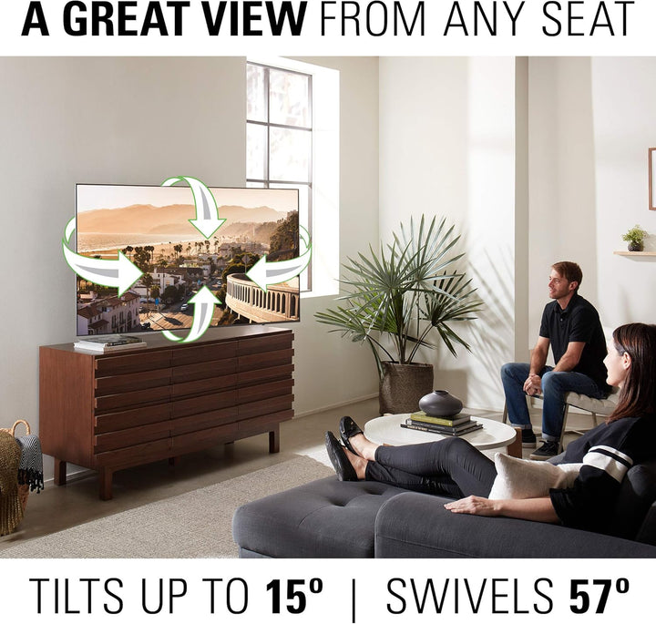 Sanus Vlf728 (B2) Slim Full Motion TV-Halterung, schwenkbar, 42-90 Zoll, Schwarz Einzelbett, Einzelb
