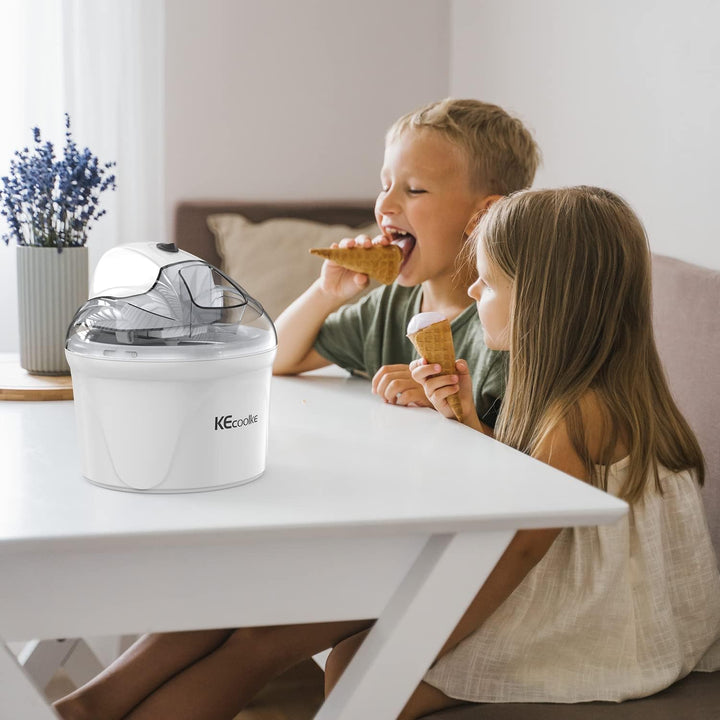 Speiseeisbereiter, Eismaschine, Elektrische Eismaschine Soft Serve Homemade KECOOLKE 1.5 L Frozen Yo