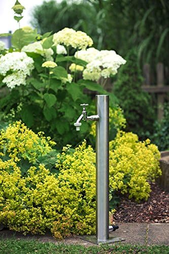 KTC Tec Wassersäule SRG 650 mm Edelstahl V2A Bewässerung Zapfstelle Zapfsäule Gartenschlauch Spender