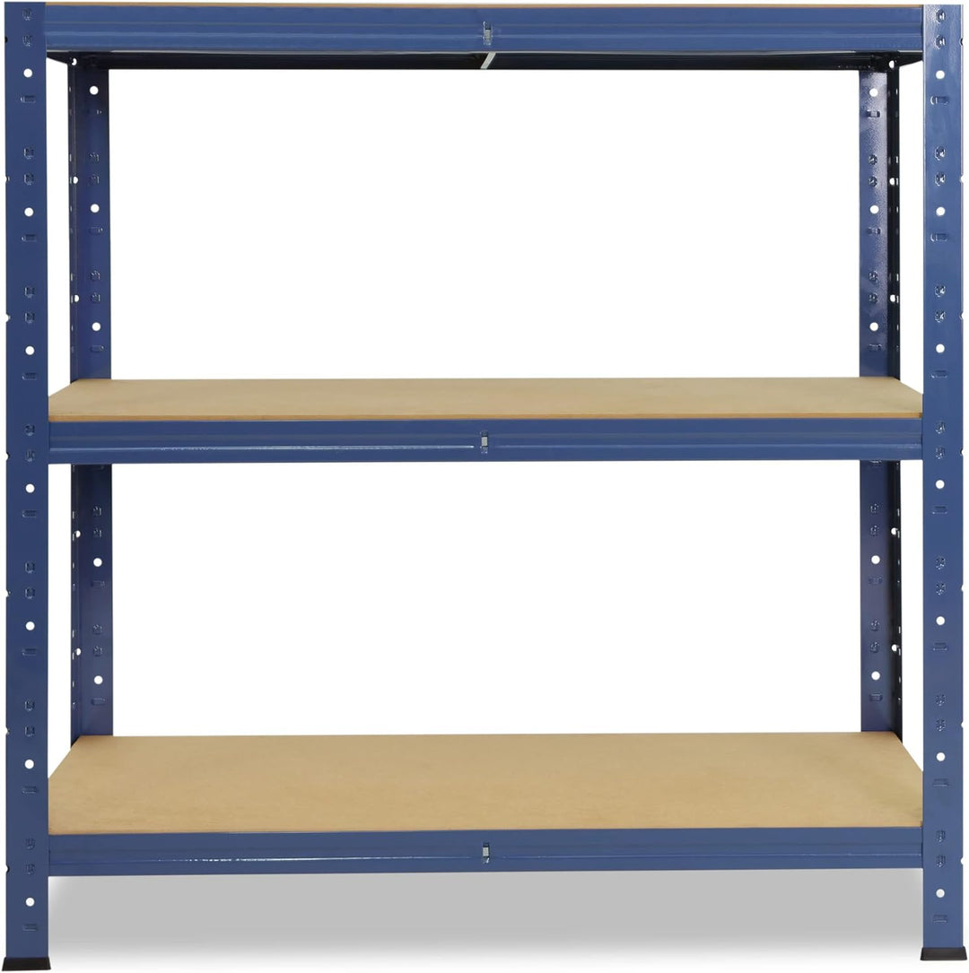 shelfplaza® 100x45x40cm Home Schwerlastregal blau/Metallregal mit 3 Böden/Kellerregal Metall, Garage