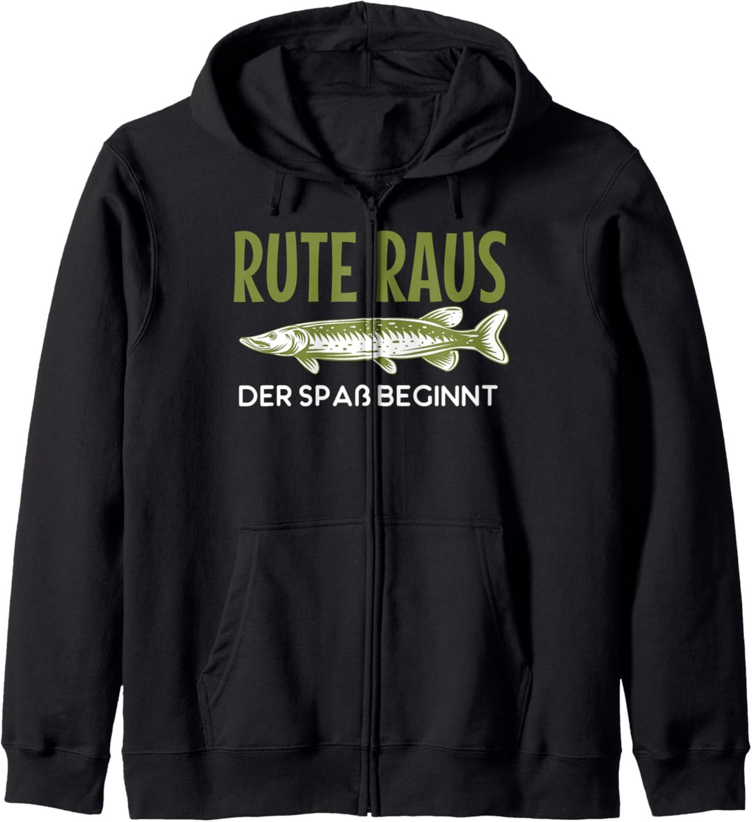 Rute raus, der Spass beginnt, Fisch, Meer, See, Angeln Kapuzenjacke