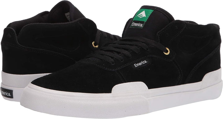 Emerica Herren Pillar Skate-Schuh 41 EU Schwarz Weiss Goldfarben, 41 EU Schwarz Wei&#xDF; Goldfarben