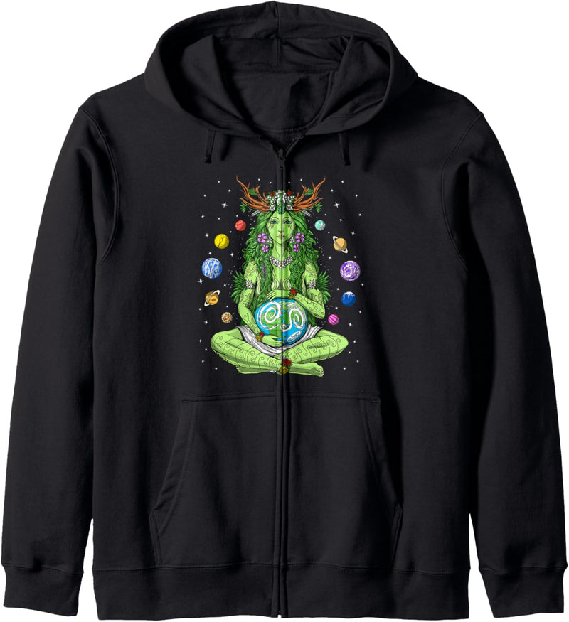 Gaia Griechische Göttin Heidnische Mutter Erde Hippie Natur Hexe Kapuzenjacke