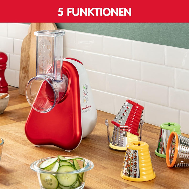 Moulinex DJ756G Fresh Express Plus | Elektrisches Schnitzelwerk | Gemüseschneider | Gemüsehobel | 5