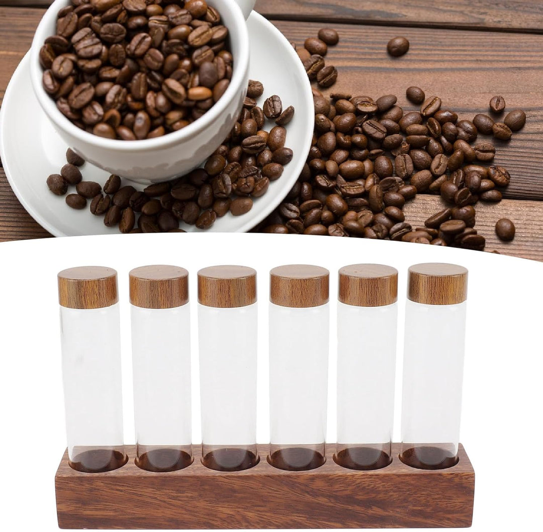 Kaffeebohnen-Aufbewahrungsröhrchen Einzeldosis, 6PCS oder 12PCS Kaffeebohnenkeller, Dosierglasfläsch