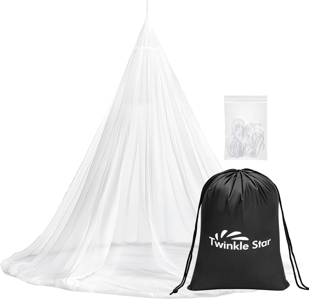 Twinkle Star Moskitonetz Reise mit Reisetasche und Aufhänge-Seil, Öffnungsdesign Mückennetz, 2,2m ho