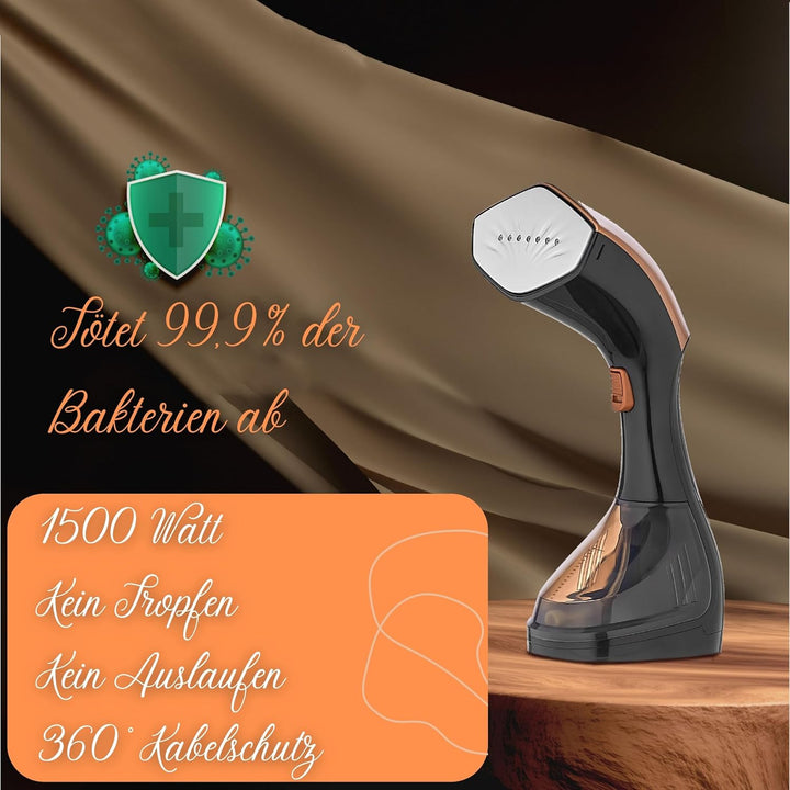 Tragbarer Dampfglätter Kleidung Kompakt Dampfleistung 20g/min Dampfbürste Dampfbügeleisen Hemden Rei