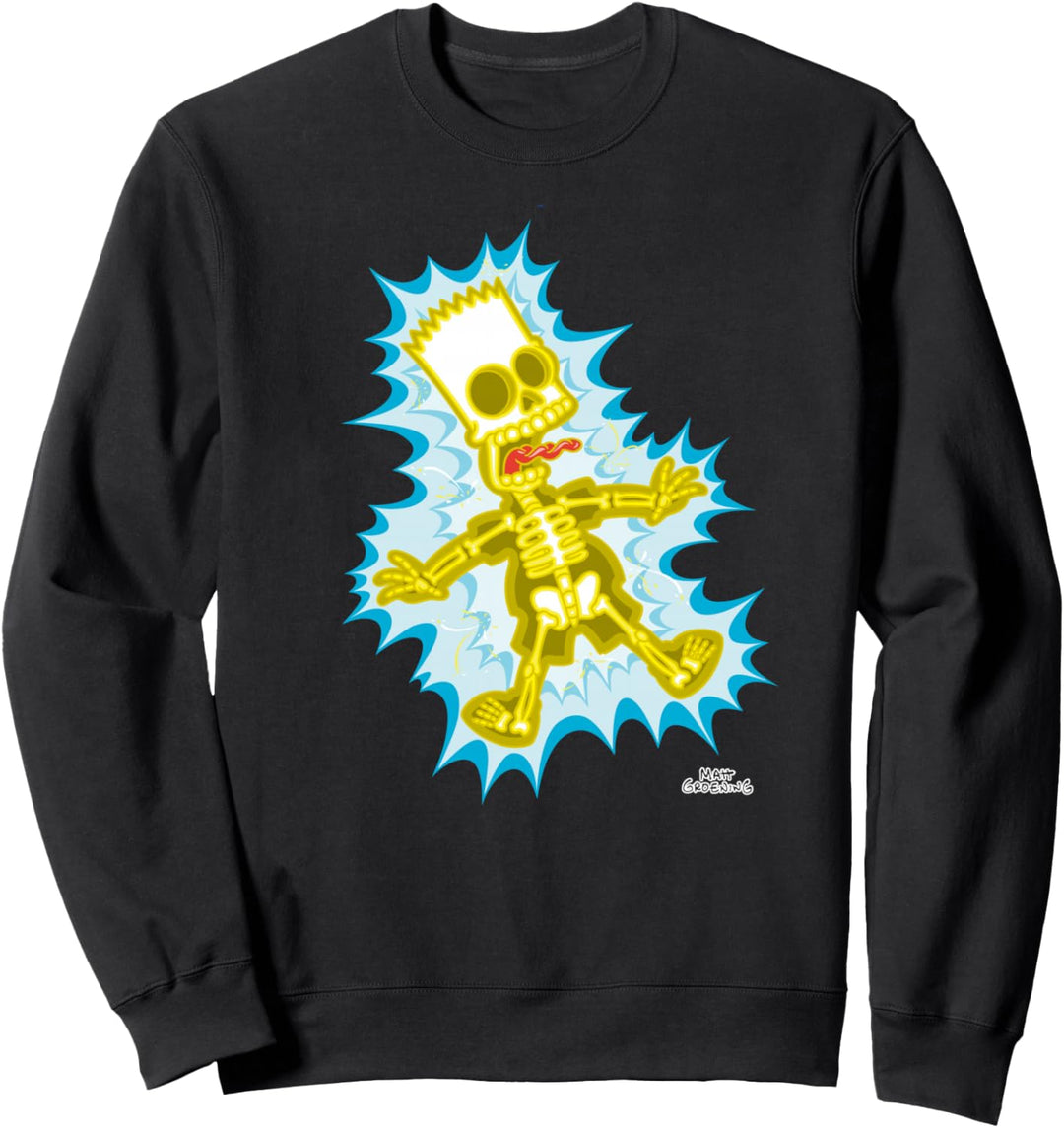 The Simpsons Bart Simpson Skeleton Electro Shock Sweatshirt