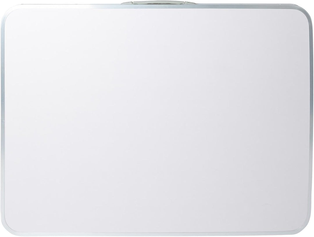 Harbour Housewares 1x Weiss 80cm x 60cm Klappbarer Campingtisch aus Metall - Klein Faltbar Tragbar D