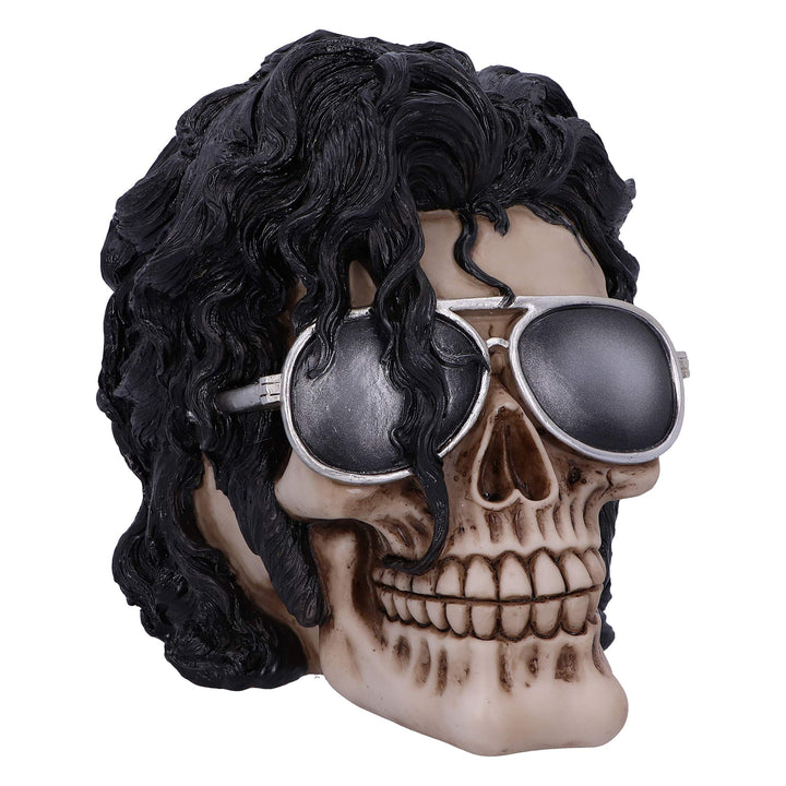 Nemesis Now Bad Michael Jackson King of Pop inspirierter Totenkopf, Schwarz, 16.5cm