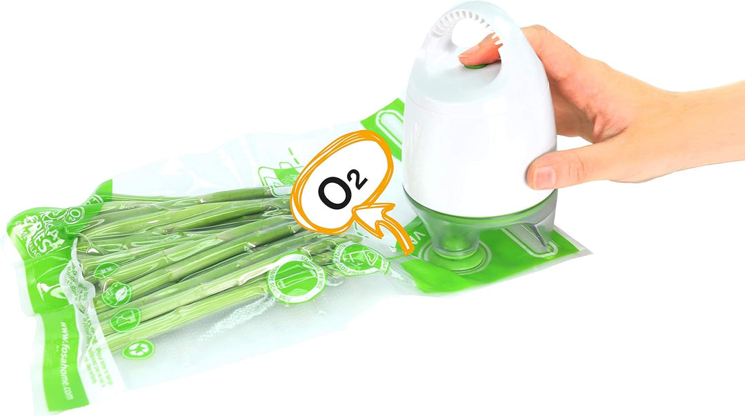 FOSA Malaga Mehrweg-Vakuumbeutel für Lebensmittel – Gross (3,8 L / 25,4 x 35,6cm), mit Zip-Verschlus