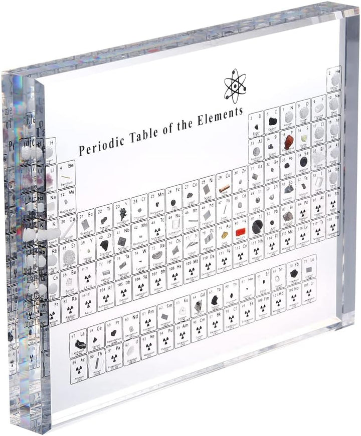 DARYTS Periodensystem aus Acryl mit Echten Elementen,Periodic Table of 83 Elementen,Periodensystem m