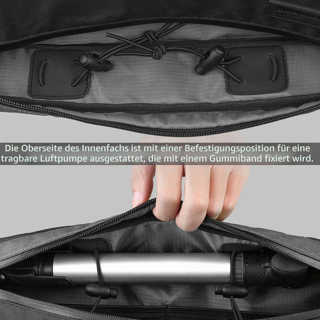Fahrrad Rahmentasche Wasserdicht 1,6L Fahrrad Oberrohrtasche Dreieckstasch Doppelseitiger Reissversc