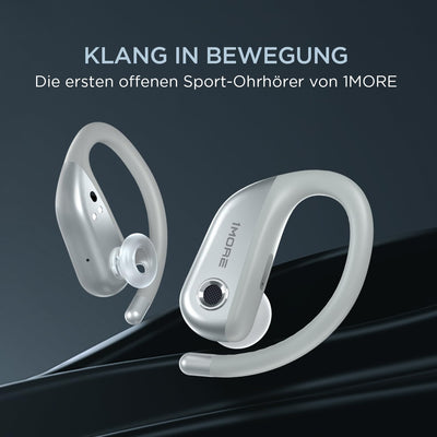 1MORE Fit S50 Open Ear Kopfhörer 5.3 Bluetooth, Sport Kopfhörer Kabellos mit Mikrofon, True Wireless