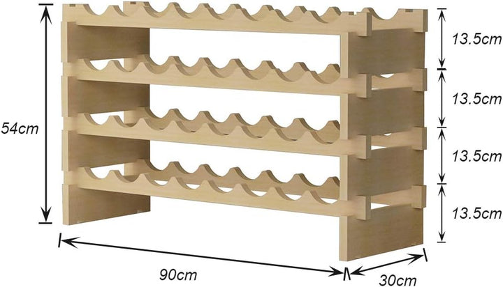 SogesHome Flaschenregal Weinregal Stapelbares Weinregale 4-Tier Weinlagerung für 32 Flaschen Weinstä