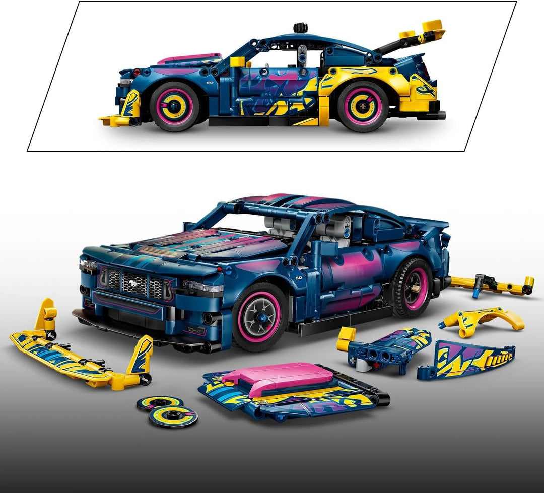 LEGO Technic Ford Mustang GT Auto aus der Tuning-Werkstatt - anpassbares Spielzeugauto - Flitzer mit