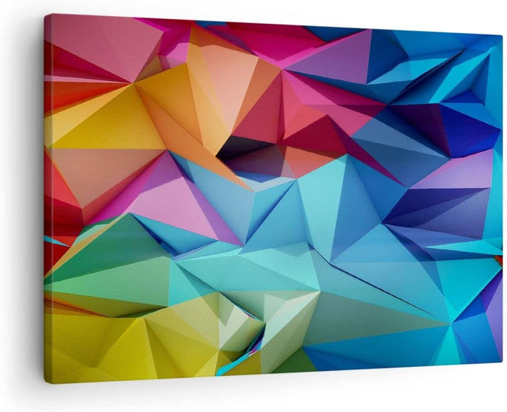 Bilder auf Leinwand Formen futuristisch geometrisch Leinwandbild 70x50cm Wandbilder Dekoration Wohnz