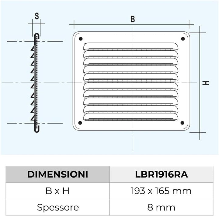 Grill All 193 x 165 Ramata Netz [laventilazio]