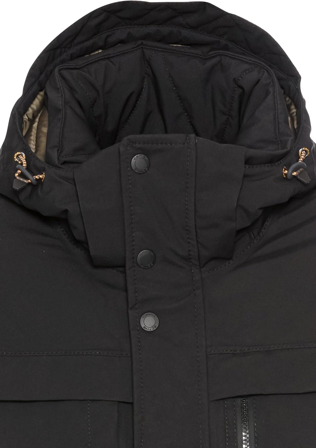 camel active Herren teXXXactive® Funktionsjacke mit Abnehmbarer Kapuze 25 Schwarz, 25 Schwarz